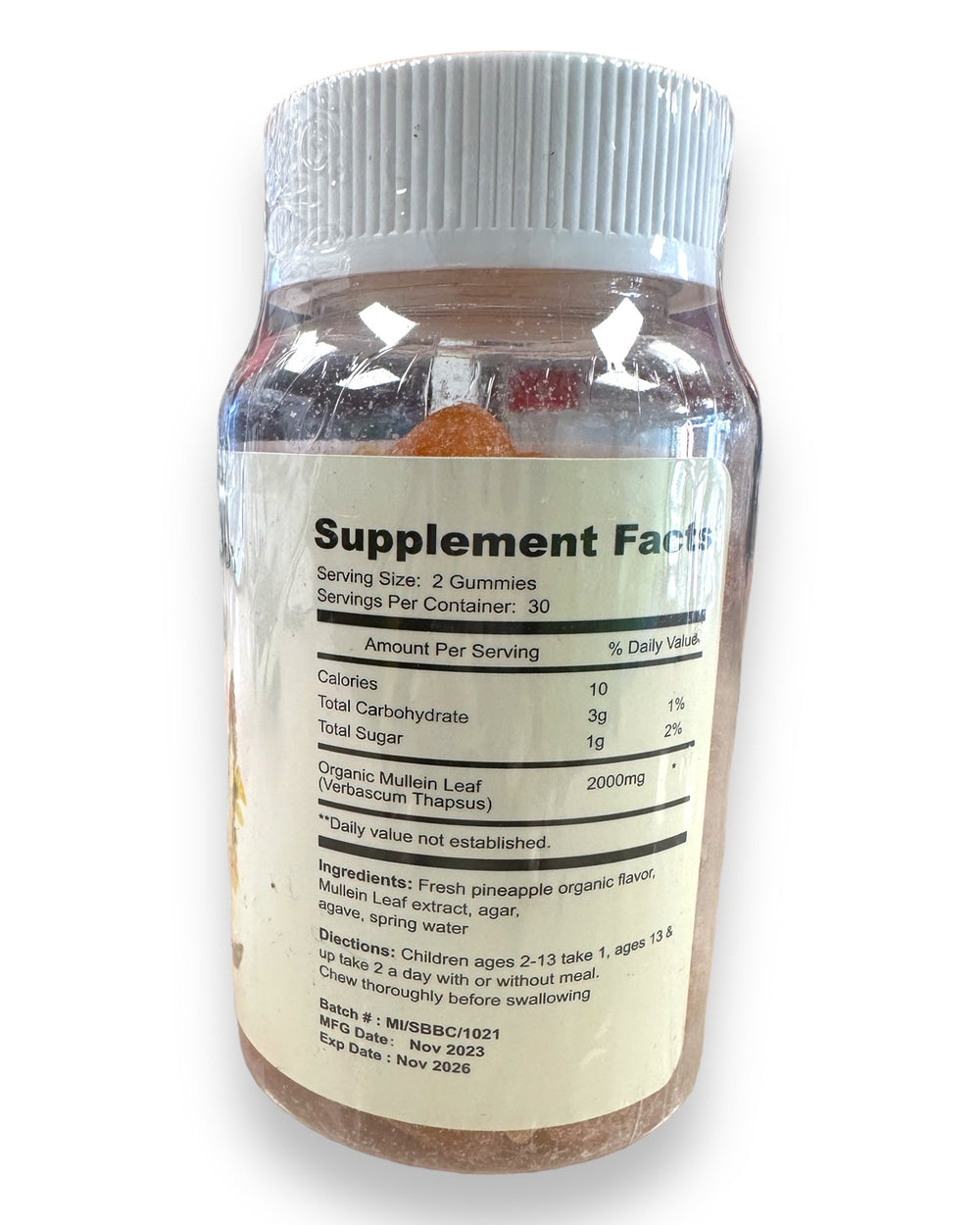 Mullein Pineapple Gummies - Tailor Made Herbal Products