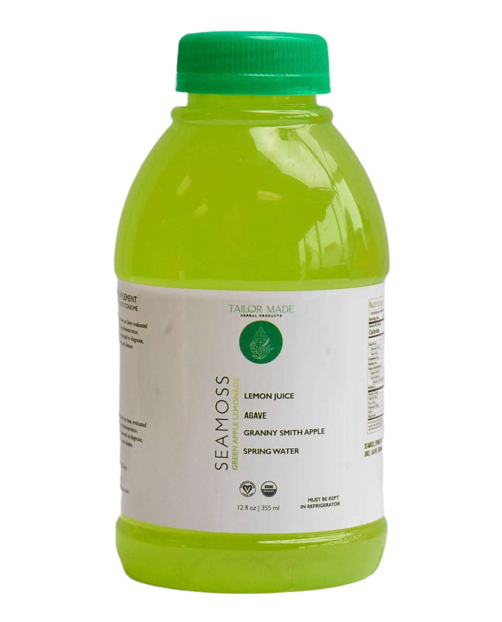 12pk Green Apple Seamoss Lemonade - Tailor Made Herbal Products