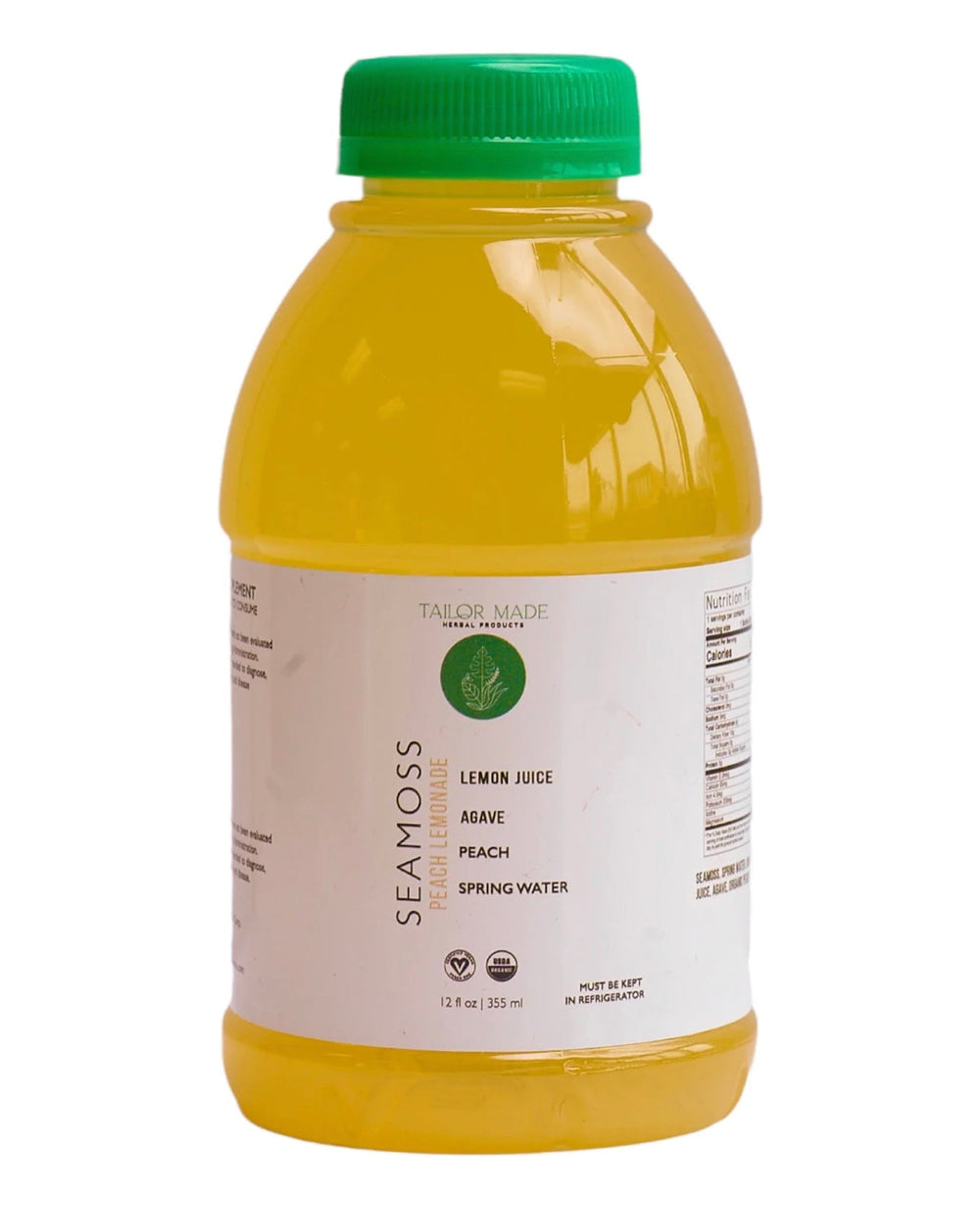 12pk Peach Seamoss Lemonade - Tailor Made Herbal Products
